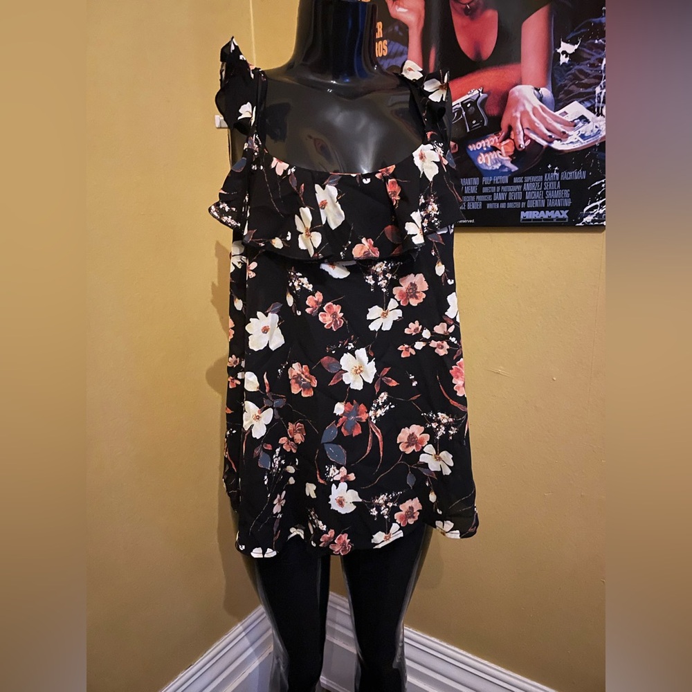Women’s Floral Sleeveless Blouse ( Extra Large)